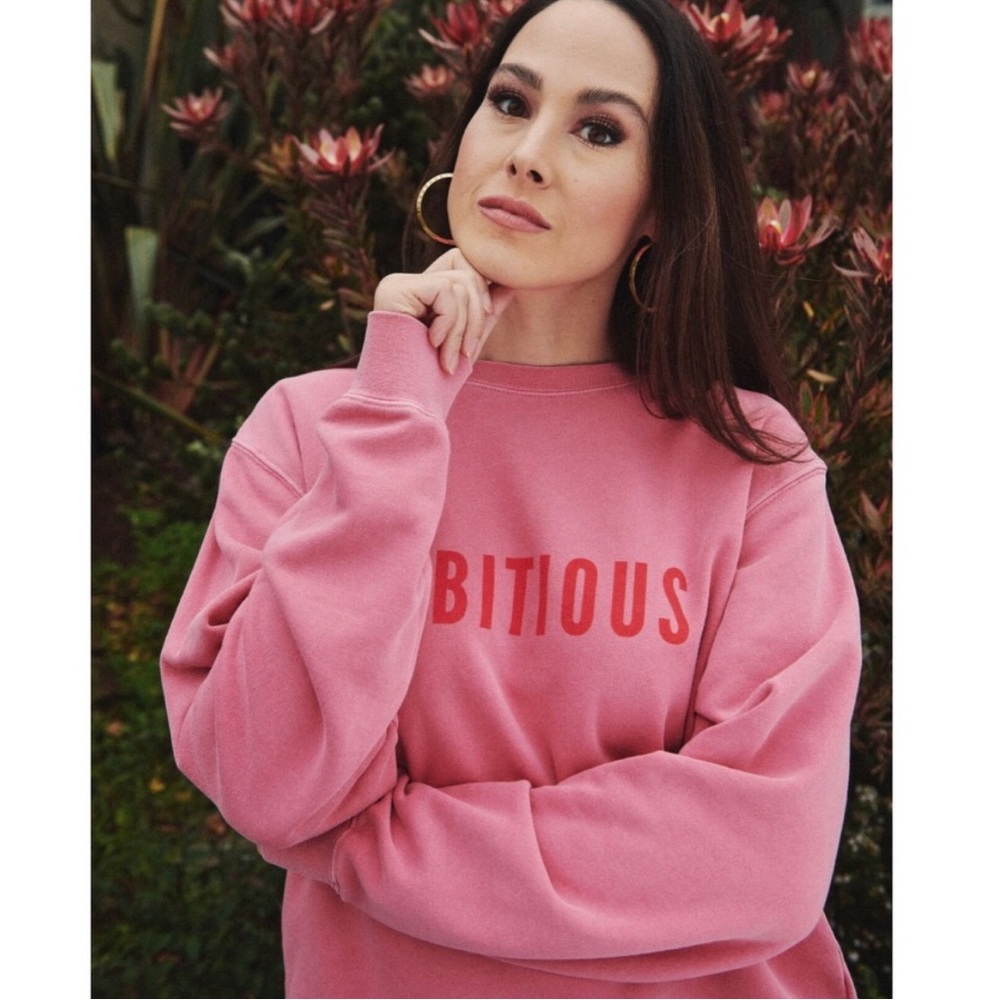 Phenomenal Ambitious Sweater Pink Crew Pullover L